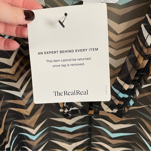 Diane Von Furstenberg Kipling Caftan Beach Cover Up Geometric Print Size 4 - Picture 5 of 17